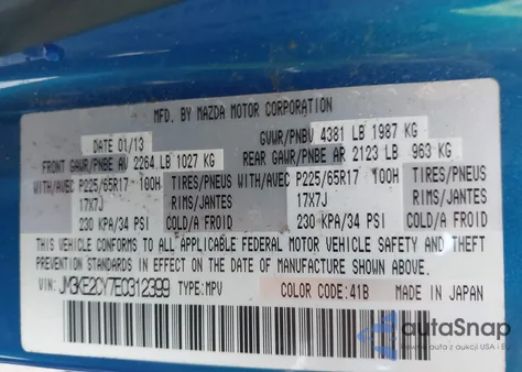 2014 Mazda Cx-5 Touring from USA, damaged, VIN JM3KE2CY7E0312399